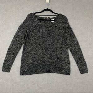 Vero Moda Tango Sweater Pull Over Sz Small Grey Loose Knit Stretchy Zipper Back